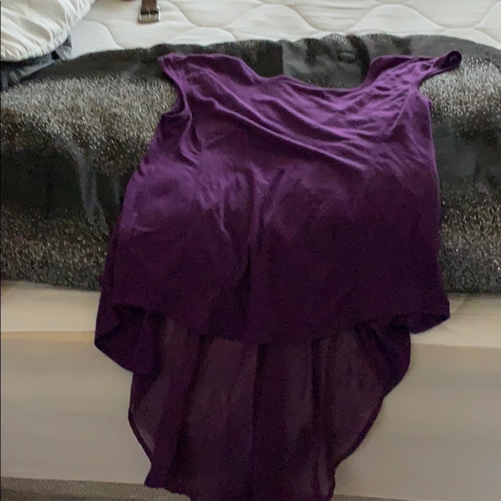 Purple top with long  back